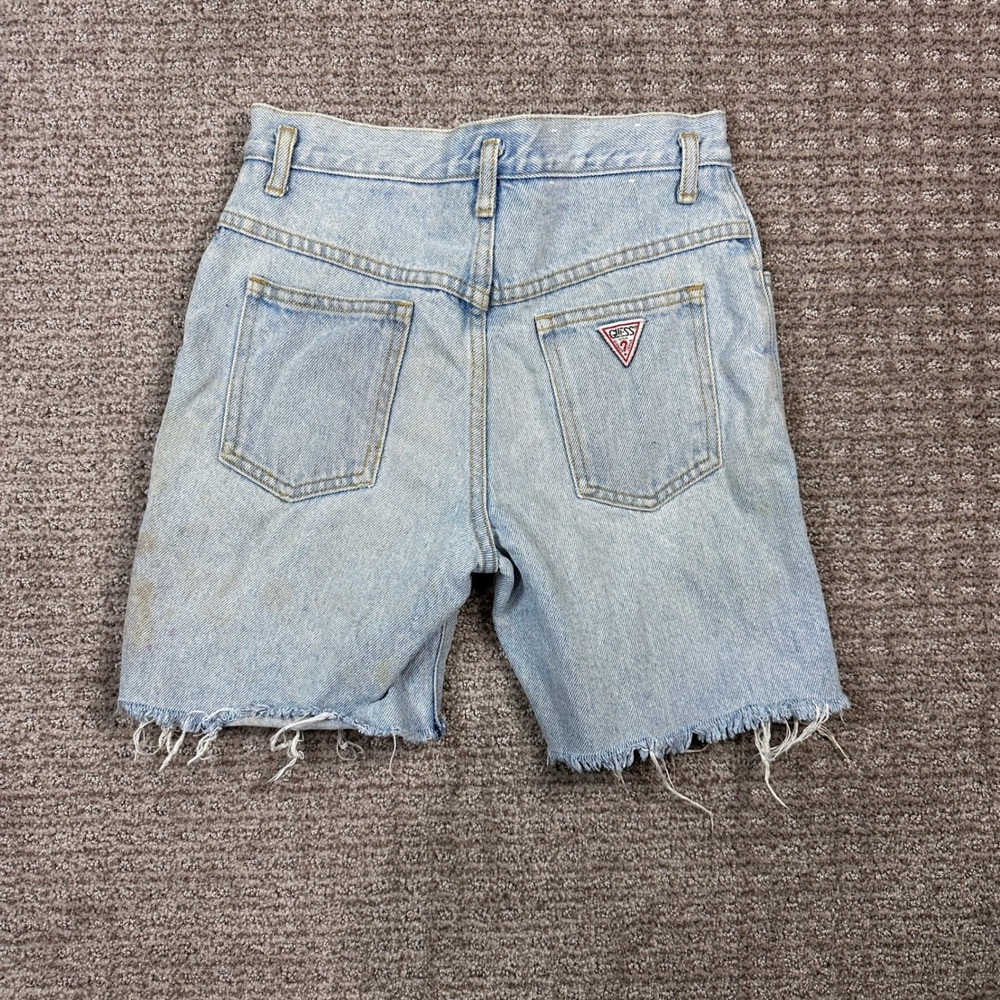 Vintage Guess Jeans Georges Marciano High Waisted Denim Shorts Light Wash 10355K